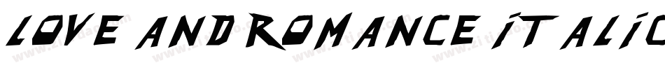 Love And Romance Italic字体转换